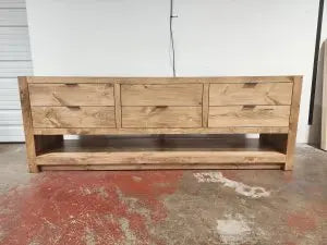 Custom Single Sink Bathroom Vanity – White Pine Wood Cabinet | Made in USA | Model #1083 Limitless Woodworking  item