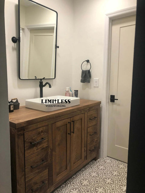 Custom Single Sink Vanity - MODEL 1085 Limitless Woodworking  item