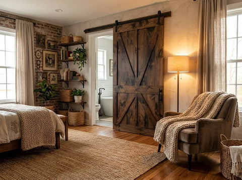 Custom Solid Pine Barn Door – Handcrafted in Indiana USA | Model #1032 Limitless Woodworking  item