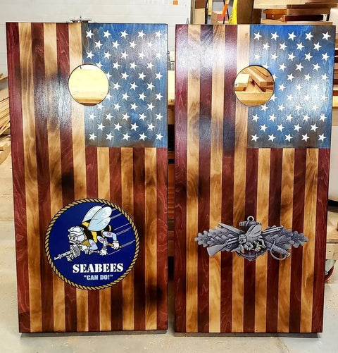 Custom Themed Cornhole Boards (Set of 2) American Grains LLC 