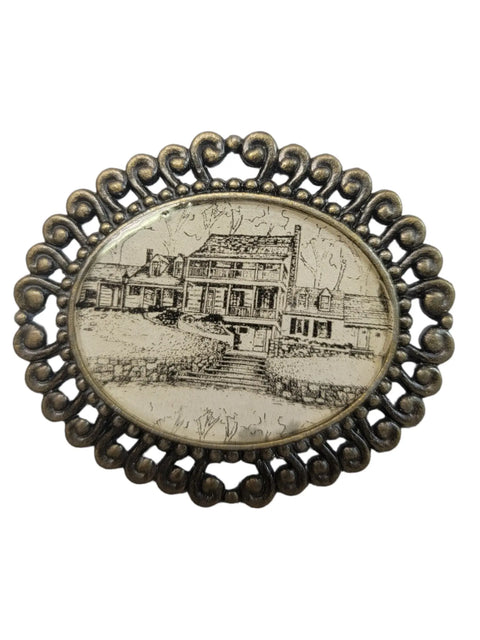 Custom Vintage Victorian Photo Brooch 2.5x3 Inch – Personalized Heirloom Pin | Made in USA Handcrafted Keepsake Michelle Marie Boutique  Brooch