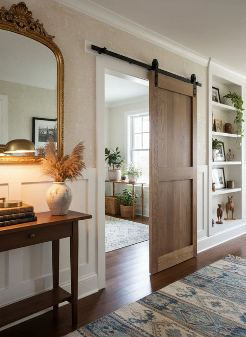 Custom White Oak Barn Door – Handcrafted Wood Sliding Door | Made in USA by Limitless Woodworking | Model #1113 Limitless Woodworking  item