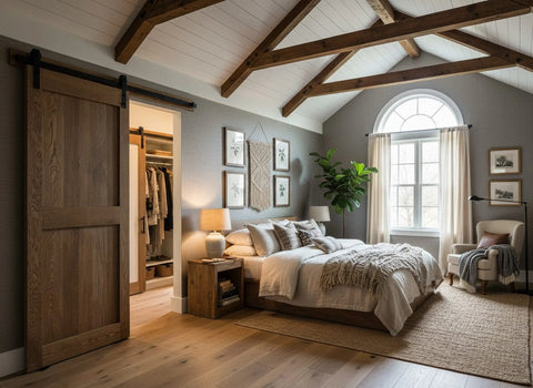Custom White Oak Barn Door – Handcrafted Wood Sliding Door | Made in USA by Limitless Woodworking | Model #1113 Limitless Woodworking  item