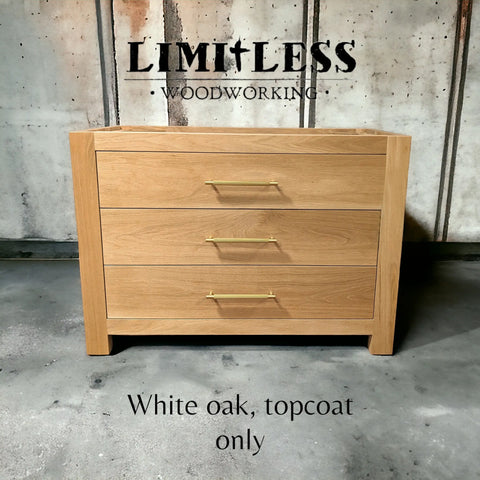 Custom Wooden Single Sink Bathroom Vanity – Handmade White Pine – Limitless Woodworking | Made in USA | Model 1053 Limitless Woodworking  item