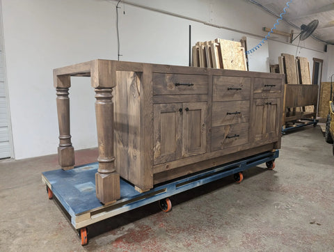 Customizable Double Sided Kitchen Island | Made in USA | Model #1108 Limitless Woodworking  item