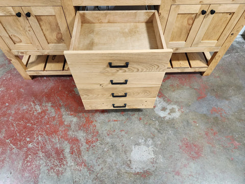 Customizable Double Sink Bathroom Vanity – Northeastern White Pine Wood | Made in USA | Model #1104 Limitless Woodworking  item
