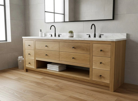 Customizable Double Sink Bathroom Vanity – Premium White Pine | Made in USA | Model #1021 Limitless Woodworking  item