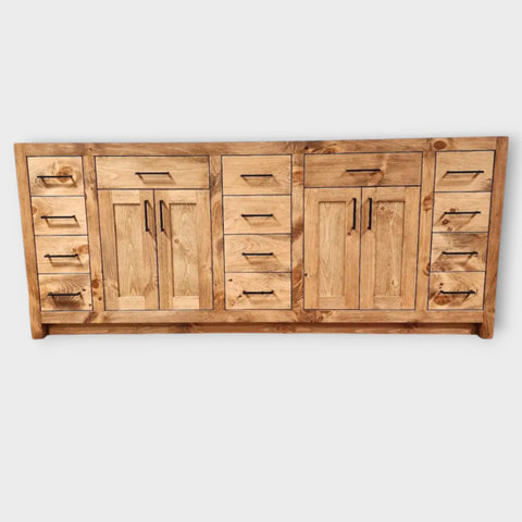 Customizable Double Sink Bathroom Vanity – Premium Wood Storage Cabinet | Made in USA | Model #1065 Limitless Woodworking  item