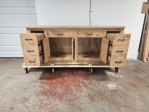 Customizable Double Sink Bathroom Vanity with White Pine Wood – Handcrafted in USA | Model #1095 Limitless Woodworking  item