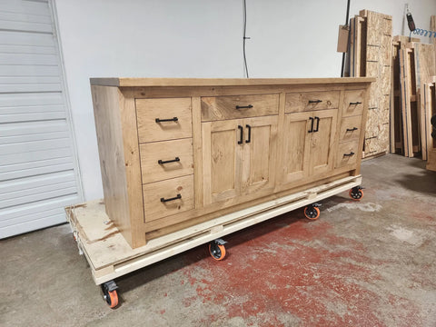 Customizable Double Sink Bathroom Vanity with White Pine Wood – Handcrafted in USA | Model #1095 Limitless Woodworking  item