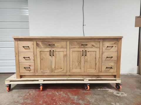 Customizable Double Sink Bathroom Vanity with White Pine Wood – Handcrafted in USA | Model #1095 Limitless Woodworking  item