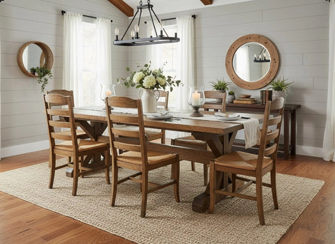 Customizable Farmhouse Dining Table – Premium White Pine Wood – Handcrafted Kitchen Table | Made in USA | Model #1080 Limitless Woodworking  item