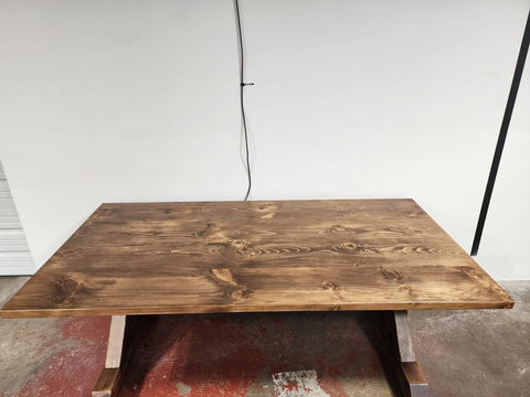 Customizable Farmhouse Dining Table – Premium White Pine Wood – Handcrafted Kitchen Table | Made in USA | Model #1080 Limitless Woodworking  item