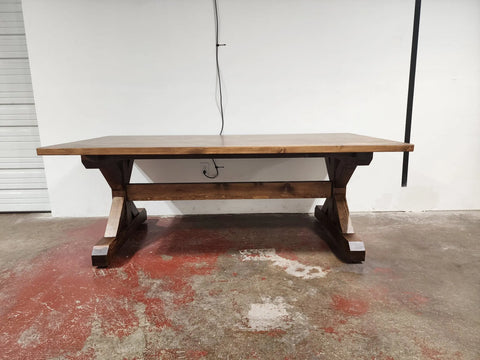Customizable Farmhouse Dining Table – Premium White Pine Wood – Handcrafted Kitchen Table | Made in USA | Model #1080 Limitless Woodworking  item