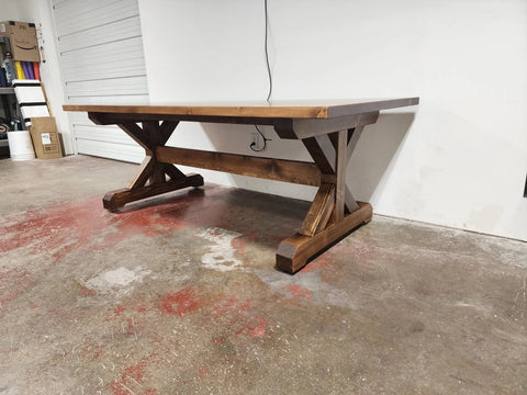 Customizable Farmhouse Dining Table – Premium White Pine Wood – Handcrafted Kitchen Table | Made in USA | Model #1080 Limitless Woodworking  item