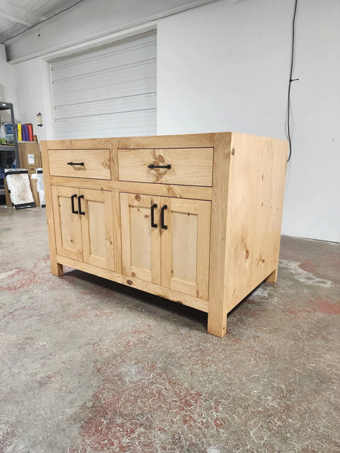 Customizable Kitchen Island Handcrafted White Pine Wood – Rustic Storage Cabinet | Made in USA | Model #1102 Limitless Woodworking  item