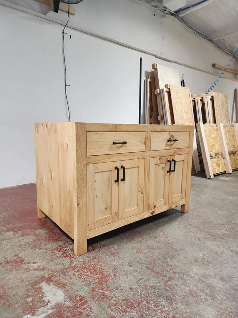 Customizable Kitchen Island Handcrafted White Pine Wood – Rustic Storage Cabinet | Made in USA | Model #1102 Limitless Woodworking  item