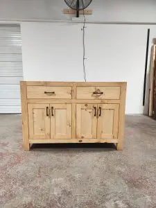 Customizable Kitchen Island Handcrafted White Pine Wood – Rustic Storage Cabinet | Made in USA | Model #1102 Limitless Woodworking  item
