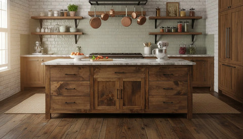 Customizable Kitchen Island – Premium Northeastern White Pine – Handcrafted Furniture | Made in USA | Model #1048 Limitless Woodworking  item