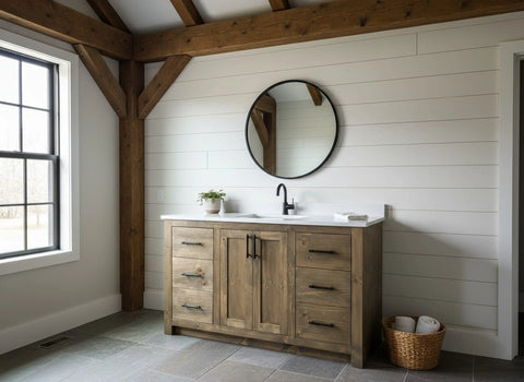 Customizable Single Sink Bathroom Vanity – Northeastern White Pine Build | Made in USA | Model 1085 Limitless Woodworking  item