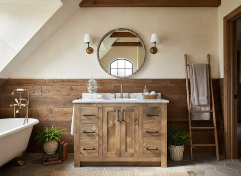 Customizable Single Sink Bathroom Vanity – Northeastern White Pine Build | Made in USA | Model 1085 Limitless Woodworking  item