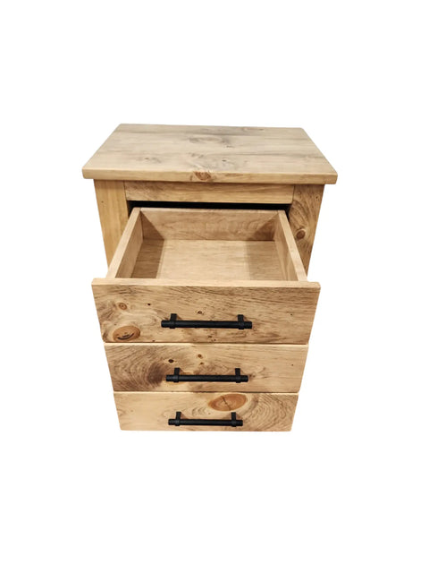 Customizable Solid Wood Nightstand – Three Drawer Storage Table | Made in USA | Model #1116 Limitless Woodworking  item