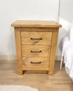 Customizable Solid Wood Nightstand – Three Drawer Storage Table | Made in USA | Model #1116 Limitless Woodworking  item