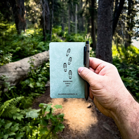 Hiker's Log Book – Pocket Notebook for Outdoor Trails | Made in USA All American Maker 