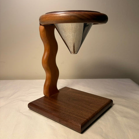 Handcrafted Walnut Pour Over Coffee Stand – Sustainable Drip Brewer | Made in USA Shop Cat Woodworks  item