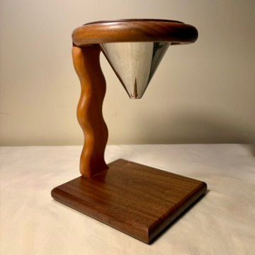 Handcrafted Walnut Pour Over Coffee Stand – Sustainable Drip Brewer | Made in USA Shop Cat Woodworks  item