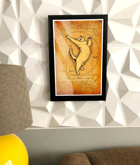 Da Vinci Cat Poster – Renaissance Art Print Wall Decor | Made in USA Skinny Pete's Gourmet Catnip  Art