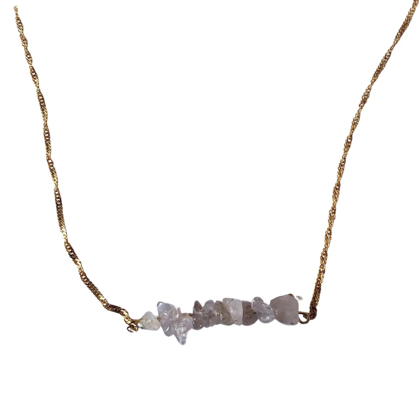 10K Gold Plated Citrine Bar Necklace 20 Inch Made in USA | Michelle ...