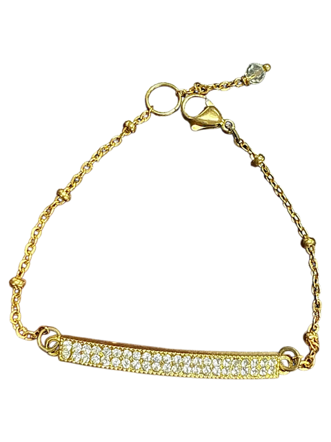 Dainty Gold Gleam Crystal Bar Bracelet Michelle Marie Boutique  Bracelet