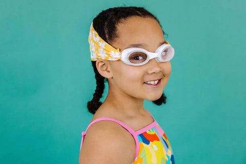 Daisy Love Print Swim Goggles With Tangle-Free Strap – One Size Fits Kids to Adults | Assembled In USA Splash Place  Swim Goggles