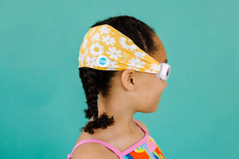 Daisy Love Print Swim Goggles With Tangle-Free Strap – One Size Fits Kids to Adults | Assembled In USA Splash Place  Swim Goggles