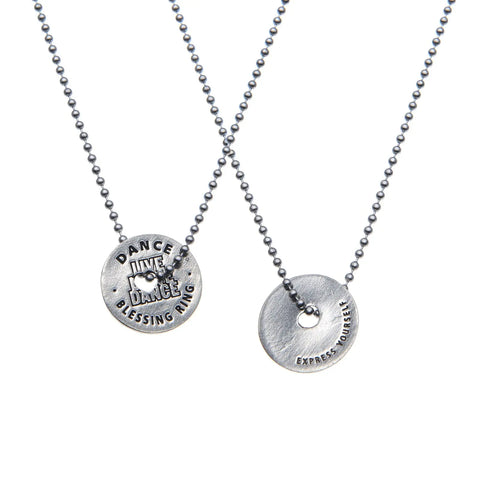 Dance Blessing Ring Charm 1 Inch – Recycled Pewter Inspirational Token | Made in USA Whitney Howard Designs  Blessing Ring