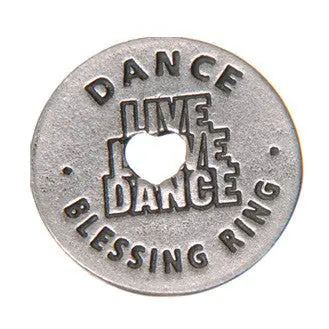 Dance Blessing Ring Charm 1 Inch – Recycled Pewter Inspirational Token | Made in USA Whitney Howard Designs  Blessing Ring