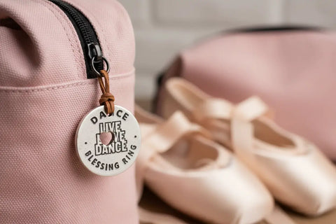 Dance Blessing Ring Charm 1 Inch – Recycled Pewter Inspirational Token | Made in USA Whitney Howard Designs  Blessing Ring