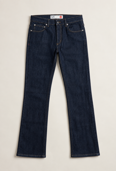 Slim Flare Boot Cut Jeans 34 Inch Inseam – Dark Wash Denim | Made in USA Marc Nelson  Denim Jeans