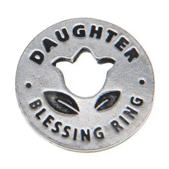 Daughter Blessing Ring Charm – Handcrafted Recycled Pewter Token | Sentimental Gift Made in USA Whitney Howard Designs  Blessing Ring