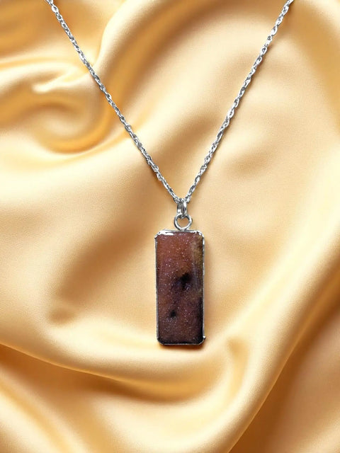 Dazzling Glitter Resin Necklace | a Kaleidoscope of Orange, Purple, Yellow, & Black Michelle Marie Boutique  Necklaces