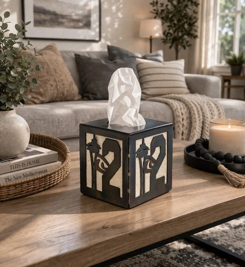 Decorative Tissue Box Holder – Space Needle Design | Handmade in USA Pacific Northwest Knights Home Decor  item