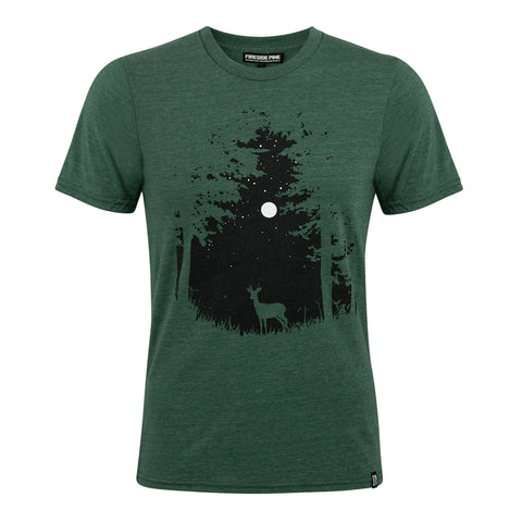 Deer Graphic T-Shirt – Soft Combed Cotton Blend | Made in USA Fireside Pine  Men's Shirt
