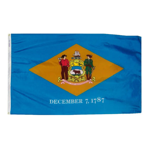 Delaware State Flag – Durable 200 Denier Outdoor Nylon with UV-Resistant | Made in USA Freedom Flag and Pole 