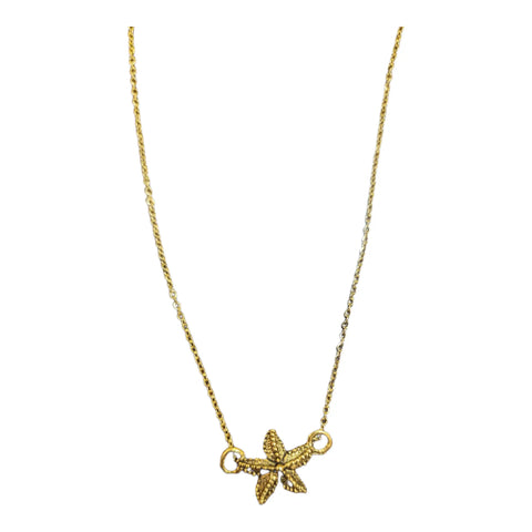 Delicate Gold Starfish Necklace 16 Inch Chain – Beach Inspired Pendant Gift Box Included | Made in USA Michelle Marie Boutique  Necklace