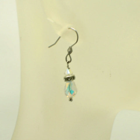 Delicate Teardrop Austrian Crystal Earrings – Sterling Silver Bridal Jewelry | Made in USA Michelle Marie Boutique  Earrings