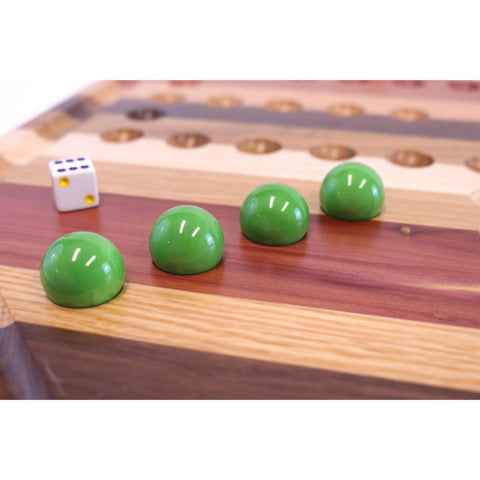 Deluxe 24 Inch Multi-Wood Aggravation Marble Game Board – Double Sided Family Fun | Handmade in USA Amish Toy Box  Toy