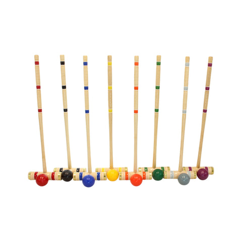 Deluxe 8-Player Hardwood Croquet Set – Maple Mallets with Vinyl Wickets – AmishCrafted | Made in USA Amish Toy Box  Outdoor Games, Backyard Croquet