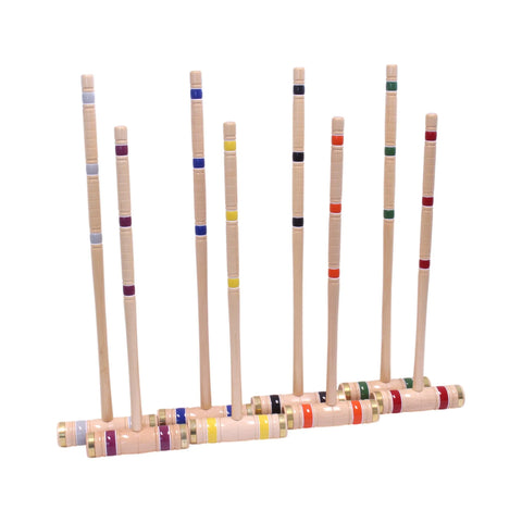 Deluxe 8-Player Hardwood Croquet Set – Maple Mallets with Vinyl Wickets – AmishCrafted | Made in USA Amish Toy Box  Outdoor Games, Backyard Croquet