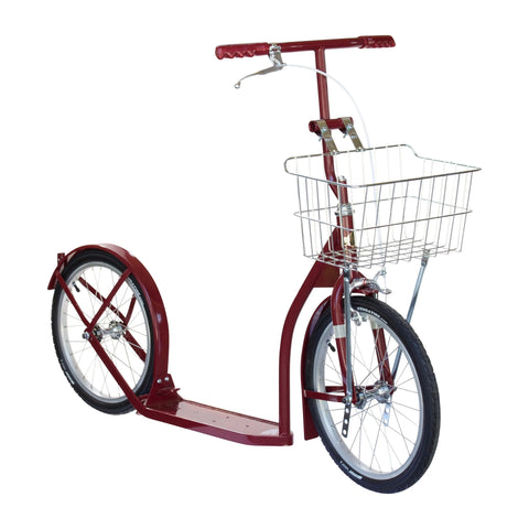 Deluxe Amish-Made Kick Scooter with 16 Inch Wheels – Big Kid Size – Steel Frame | Made in USA Amish Toy Box  Sports